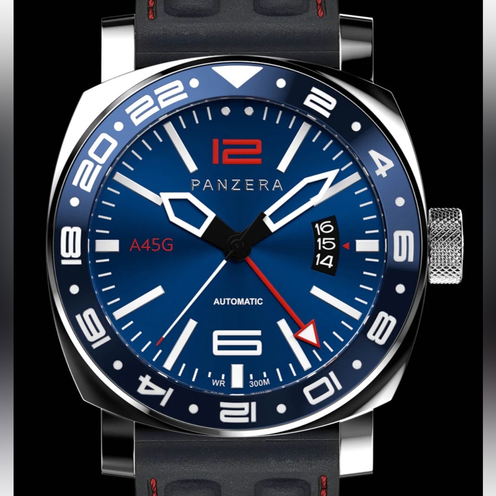 PANZERA Aquamarine 45 Automatic Wristwatch - Picture 10 of 11